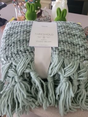 Threshold Studio McGee Soft Knit Throw Blanket - Mint